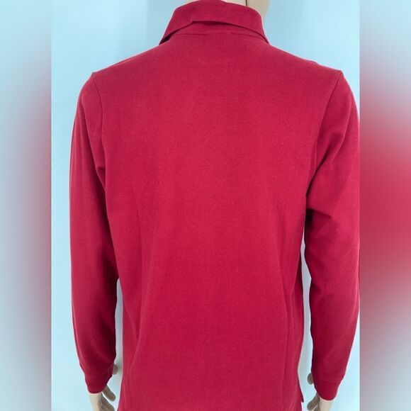 Vintage Disney Y2K Red Patch Mickey Mouse Long Sleeve Unisex Polo Shirt Size S - Picture 3 of 6